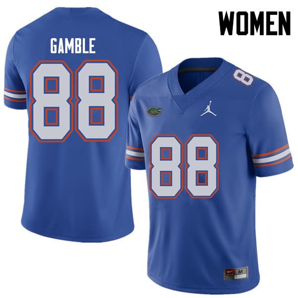 NCAA Florida Gators Kemore Gamble Women's #88 Jordan Brand Royal Stitched Authentic College Football Jersey ANW7164QH